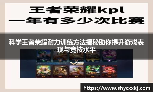 科学王者荣耀耐力训练方法揭秘助你提升游戏表现与竞技水平